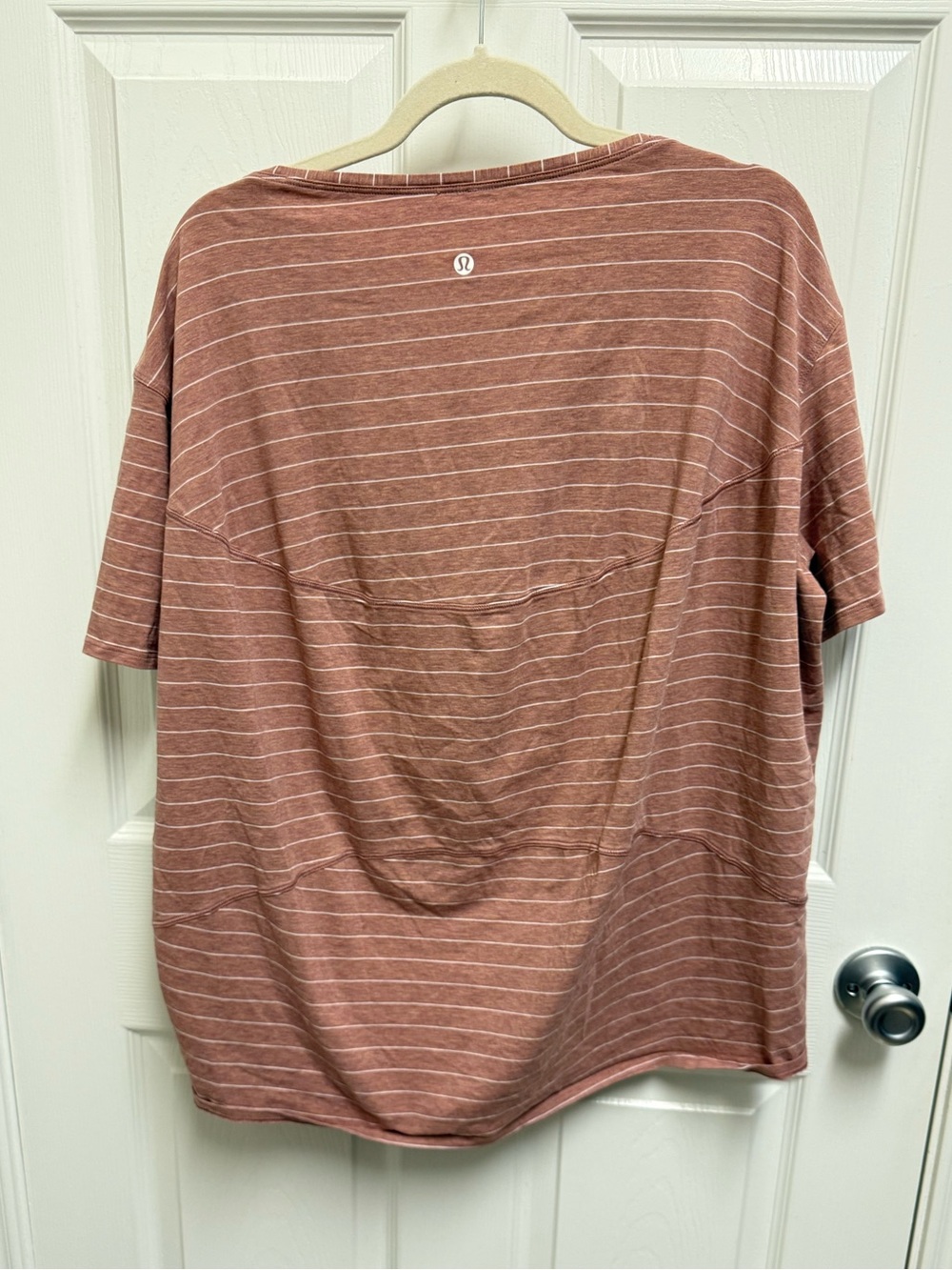 Lululemon Striped Short-Sleeve Tee in Dusty Rose - Picture 9 of 9